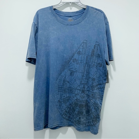 Star Wars™ Galaxy's Edge The Millennium Falcon Blue Graphic T-Shirt, Size L, NWT - Picture 2 of 8